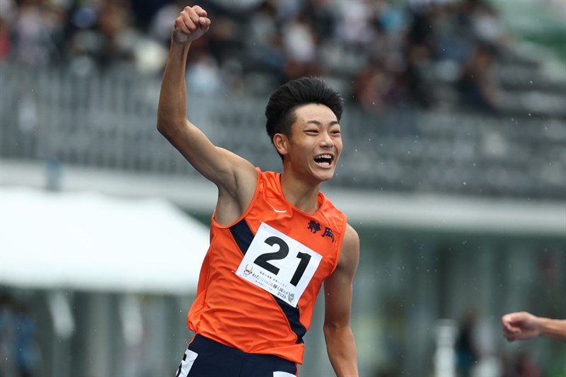 高1・松下碩斗が100mで10秒35！ 落合晃は待望の地元V 久保凛も圧勝／滋賀国スポ