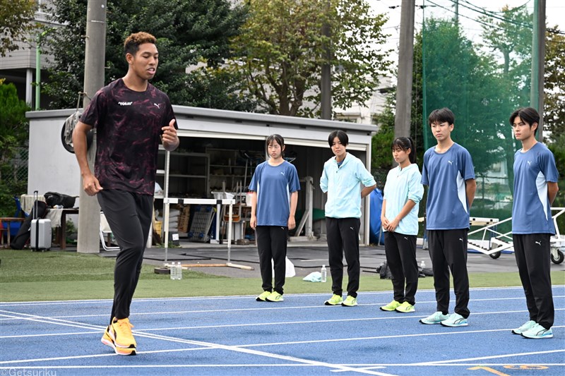 サニブラウンがトレーニングキャンプ公開 高校生に経験伝える「何か一つでも持って帰ってくれれば」