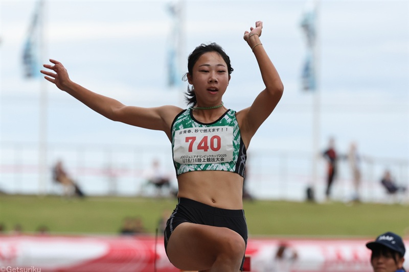 U18女子走幅跳・岡林結衣 1年ぶり自己新の6m03で栄冠！ 6回目に逆転V／U18・16大会