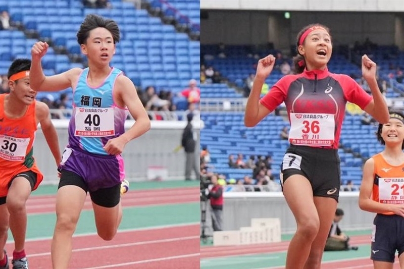 未来のオリンピアンが躍動！目野惺大と平田キトゥン奈桜実が男女100mで小学生最高記録でV／全国小学生交流大会