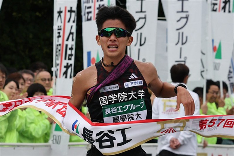 國學院大は4位 3区・野中恒亨が区間賞、中盤トップ争いで前回王者の意地示す／全日本大学駅伝