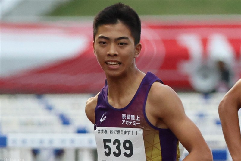 男子110mHで合志侑乃輔が中学新！ 13秒48で従来の記録を0.02秒更新