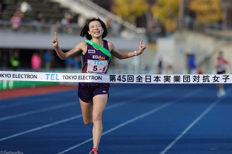 初優勝のエディオン 矢田みくに「みんなで厳しい局面を耐えてきた」と周囲へ「ありがとうの気持ち」／クイーンズ駅伝