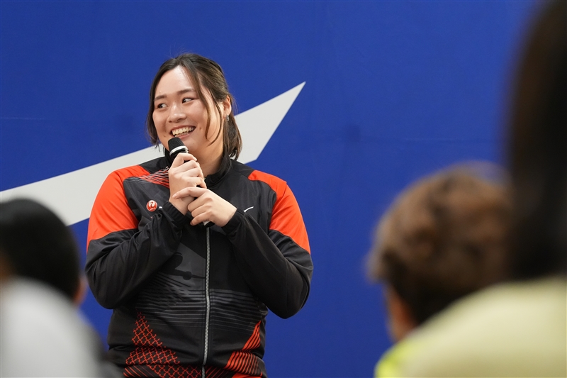 北口榛花“初”トークショー 来季も陸上の醍醐味「自己ベスト更新」誓う