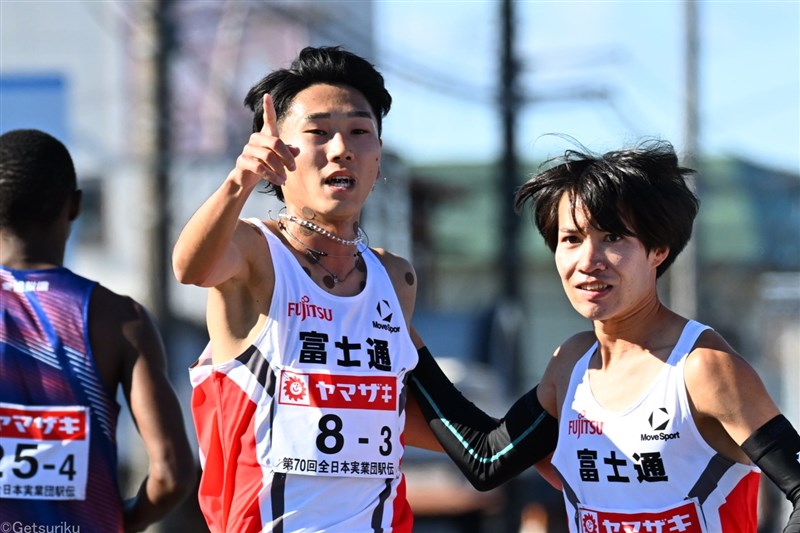 富士通ルーキー・篠原倖太朗が3区で区間新「区間賞を取れて安心」秋のアジア大会出場狙う／ニューイヤー駅伝