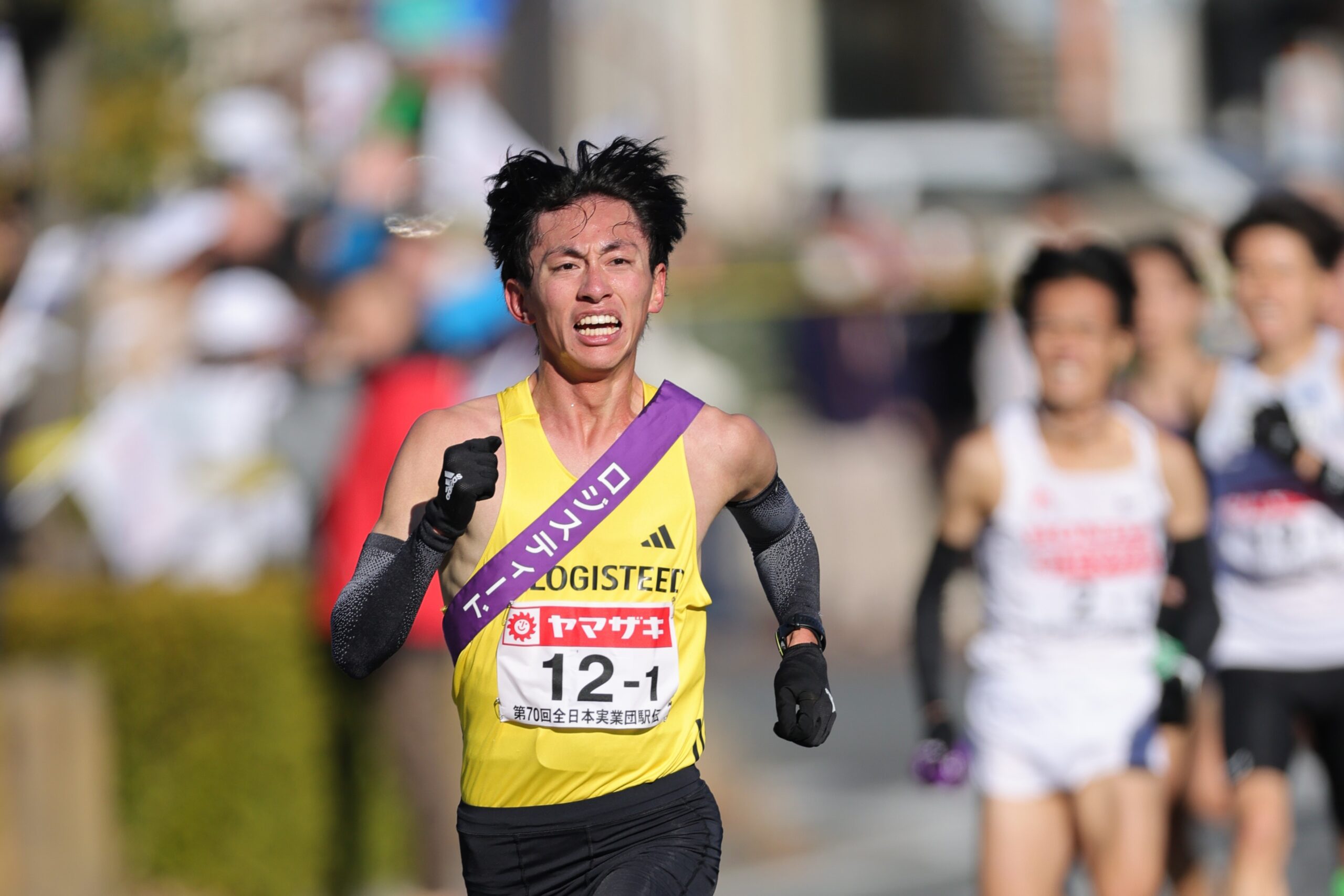 ロジスティード・富田峻平が1区区間賞！「すべてを絞り出した」日本人区間最速タイムで中継／ニューイヤー駅伝