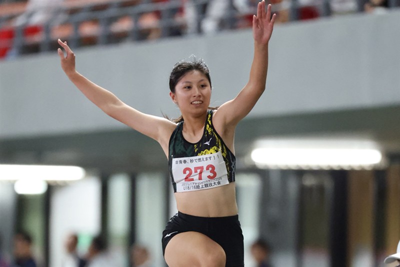 【女子三段跳】野澤和心（甲府南高2山梨） 12m79＝高2歴代2位タイ