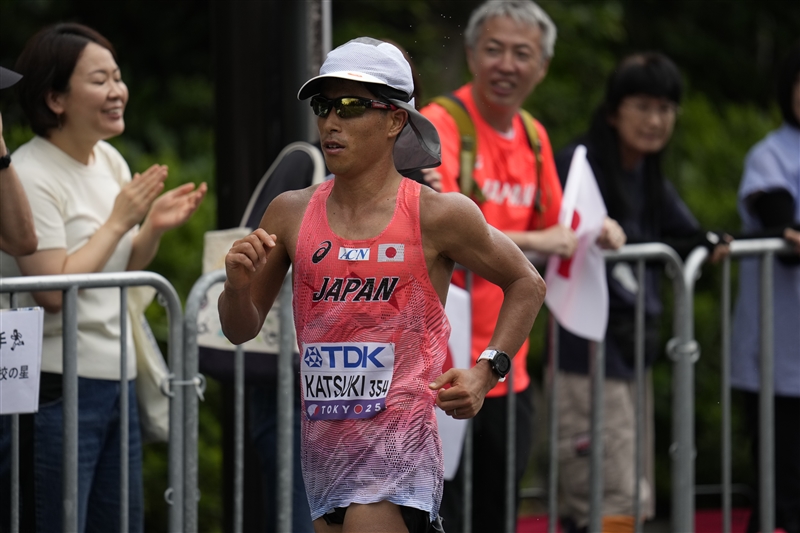 勝木隼人が貫禄のトップフィニッシュ！圧巻の序盤から一人旅、団体も首位／世界競歩チーム選手権