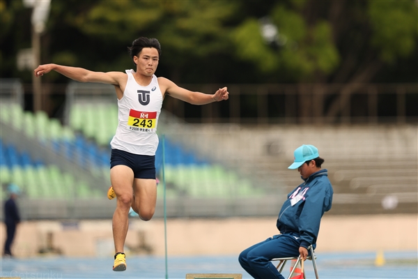 三段跳・宮尾真仁が3年ぶり自己新の16m39！ 新コーチ就任「練習が合っていたと思う」／日本学生個人