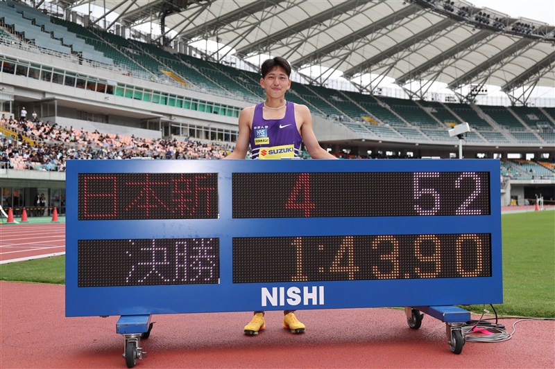 駒大・落合晃が1分43秒90!!800m日本人初の1分43秒台、アジア歴代4位／静岡国際
