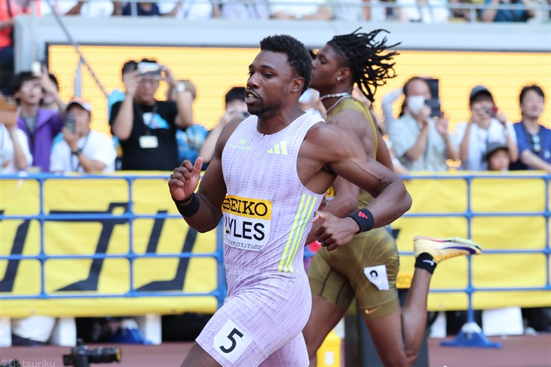 “王者”ライルズが100m9秒95で快勝！ 2万人超の観衆に「非常に楽しかった」／セイコーGGP