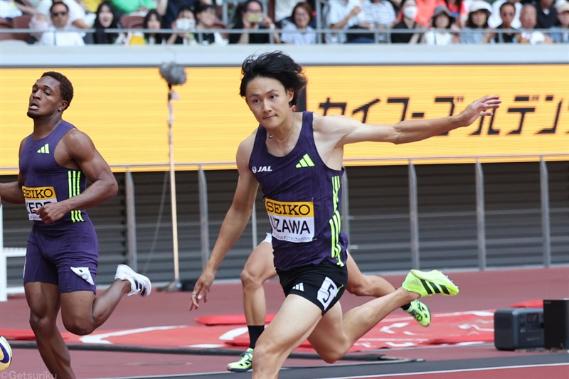 200m鵜澤飛羽は20秒33の3位「やりたかった動きできた」と納得の表情／セイコーGGP