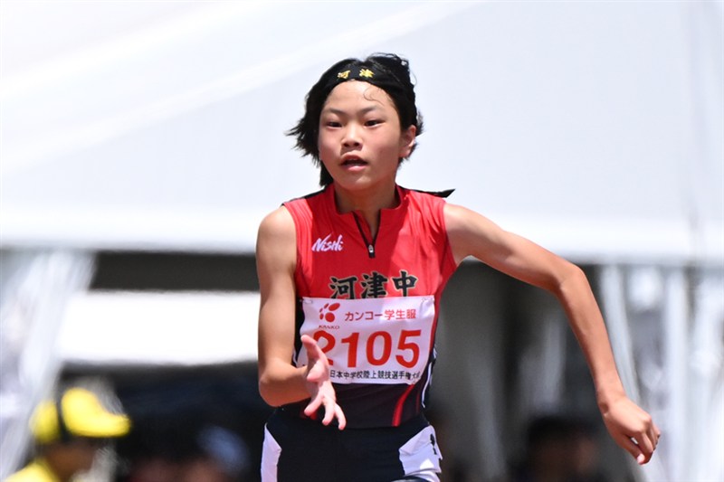 【女子200m】酒井聖夜（河津中3静岡） 24秒18＝中学歴代3位