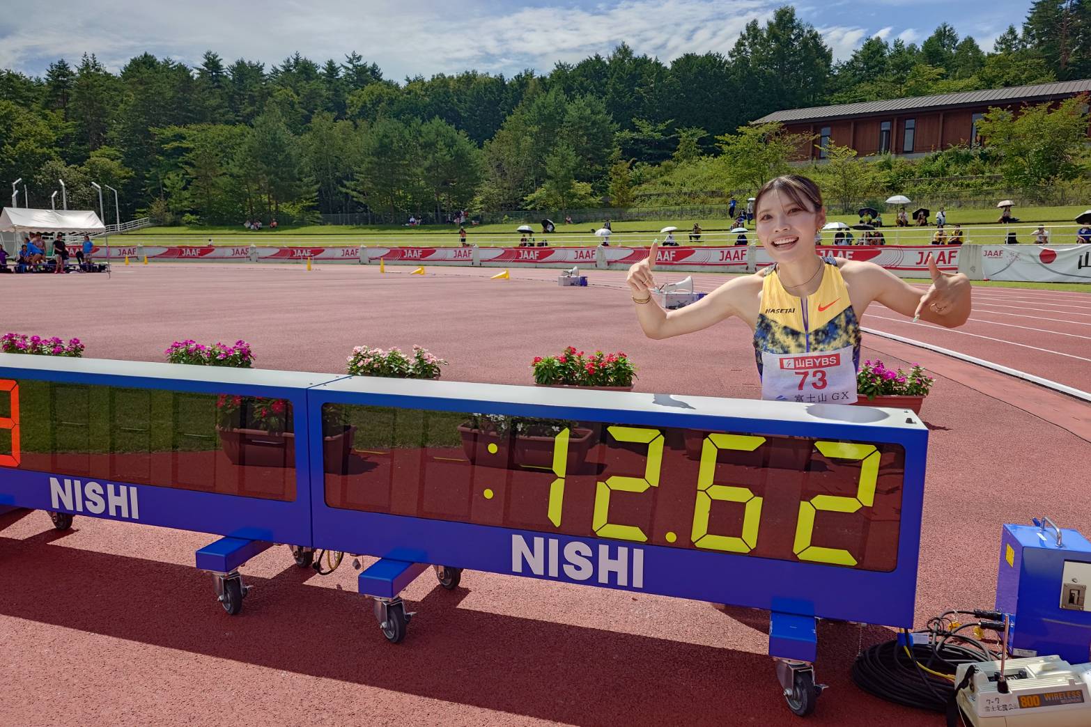 中島ひとみ100mH予選で12秒62の日本新！従来の記録を0.07秒更新／富士北麓ワールドトライアル