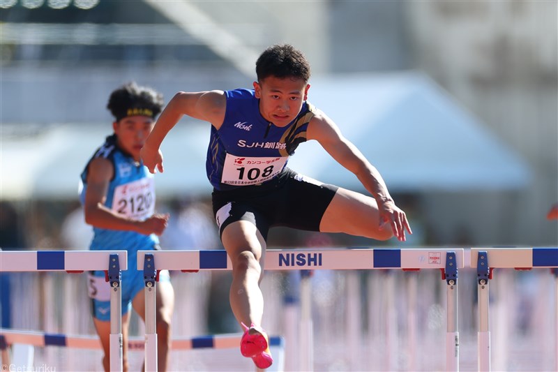 森晴輝110mH予選13秒33！中学史上初の13秒3台 櫻井楽都13秒41で従来の記録短縮 中学記録2度更新！ ／山口全中