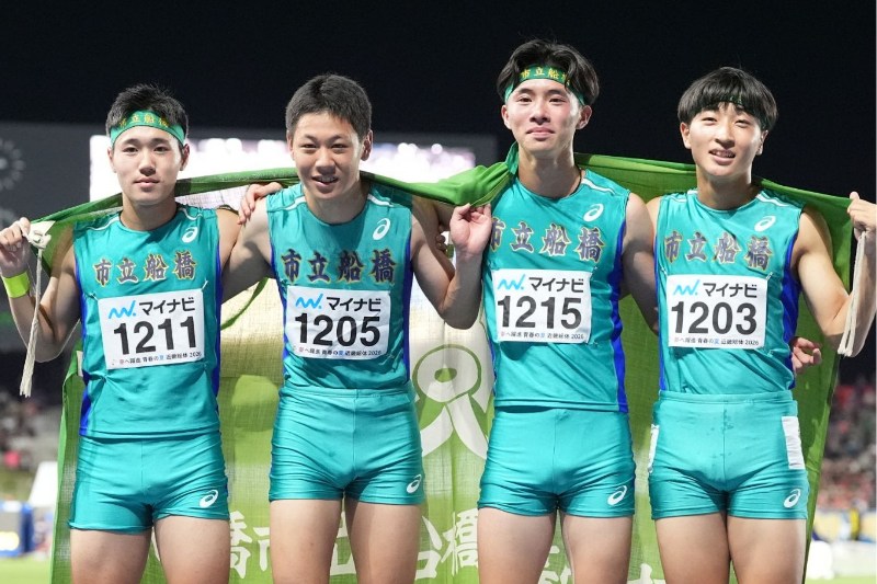 4×100mR・市船橋が39秒60で3年ぶりV！学校別歴代3位のチーム記録更新、エース片山「約束を果たせた」／滋賀IH