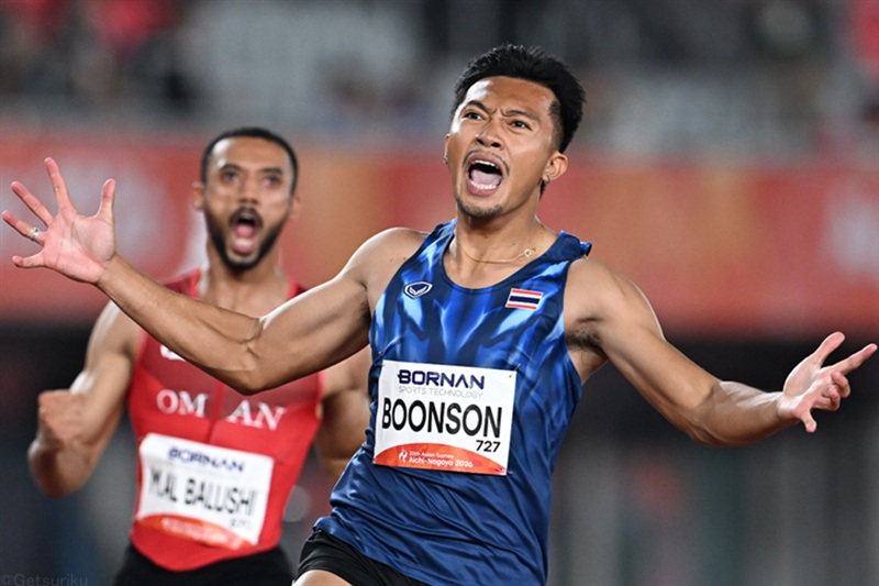 100mブーンソン 9秒台3連発でアジア新王者に輝く 「次は世界陸上、五輪でメダル」／名古屋アジア大会