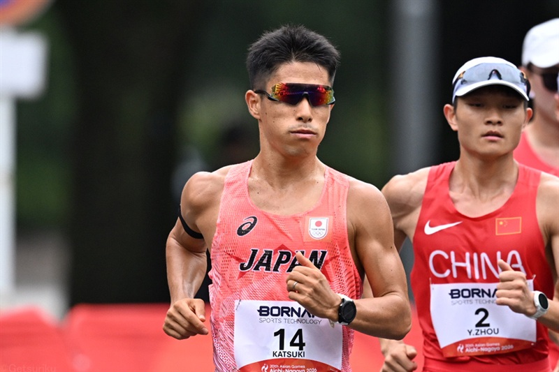 初実施のマラソン競歩 男子は勝木隼人が金メダル！諏方元郁も銅／名古屋アジア大会