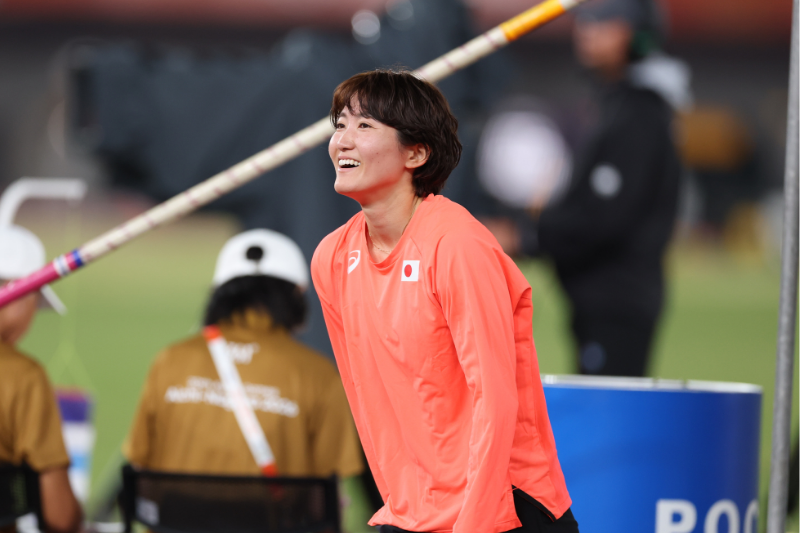 諸田実咲が棒高跳アジア女王に！4m55の日本新「今季一番の目標を達成できた」／名古屋アジア大会
