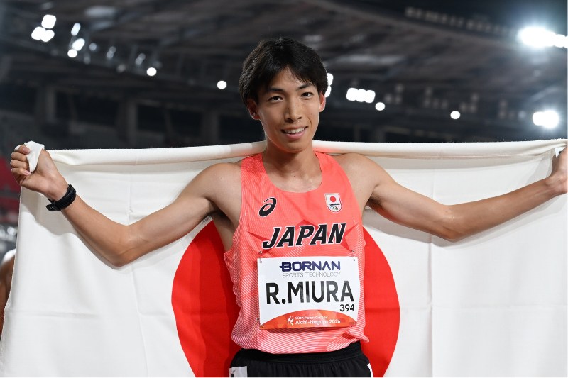 3000m障害・三浦龍司が圧巻の大会新V！終始先頭譲らず8分17秒34「初のアジアタイトル、すごくうれしい」／名古屋アジア大会