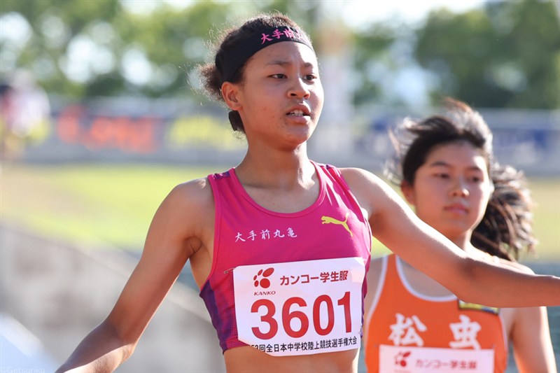 【女子100m＆200m】平田キトゥン奈桜実（大手前丸亀中1香川） 12秒00＝中1歴代2位＆24秒24＝中学歴代4位