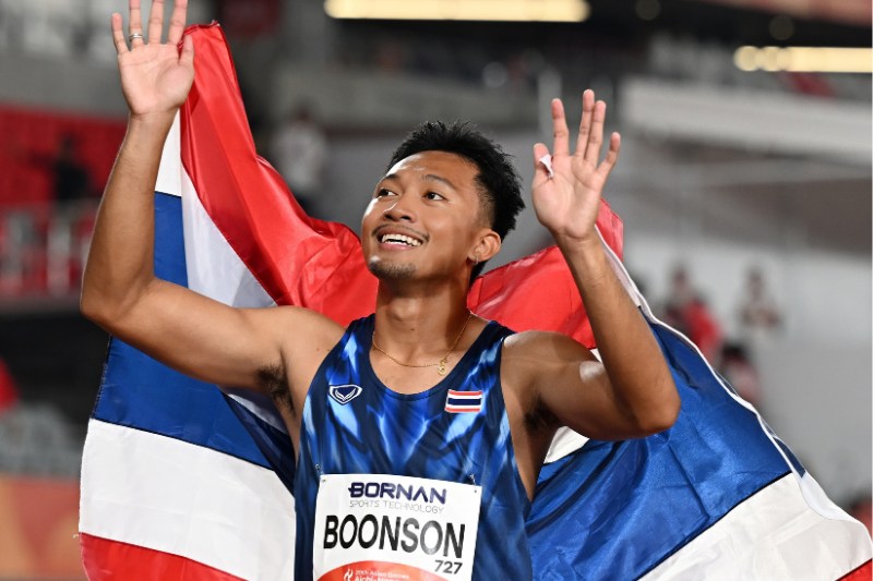 20歳ブーンソンが9秒90!!準決勝から大会新連発でアジア最速に／名古屋アジア大会