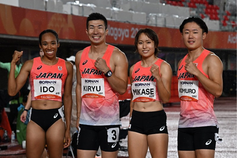 日本初挑戦の男女混合400ｍリレーは予選突破！41秒70の3着で明日の決勝へ／名古屋アジア大会