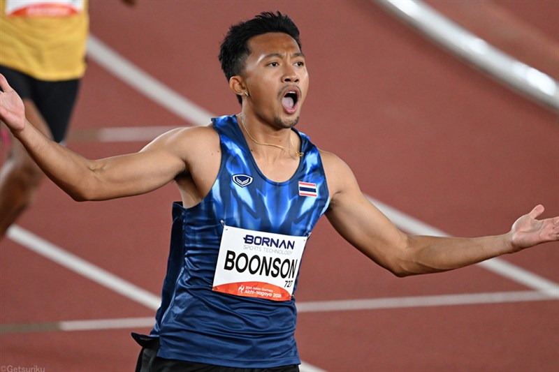 男子100mブーンソンが予選から9秒95！！「タイに金メダルを持ち帰りたい」／名古屋アジア大会