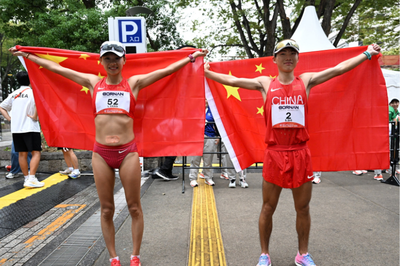 ハーフ競歩・女子は楊柳静、男子は19歳の石升吉！ 男女とも中国勢がV／名古屋アジア大会