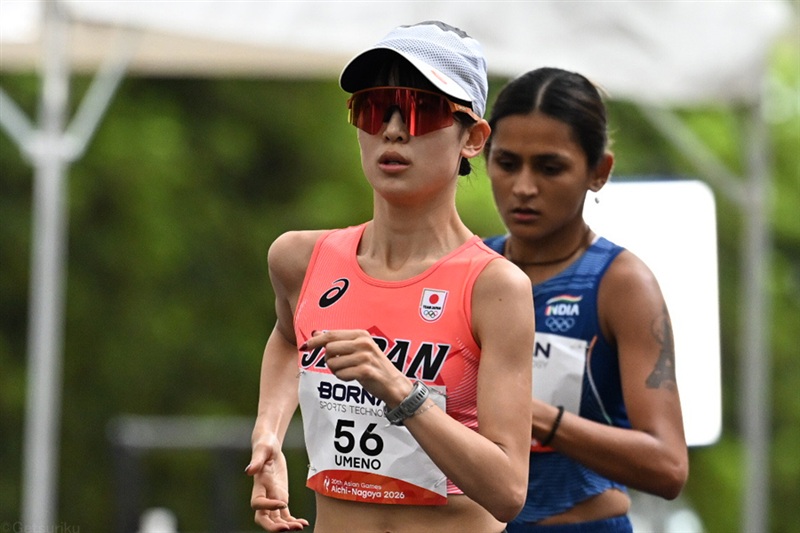 女子マラソン競歩 梅野倖子4位、矢来舞香が5位 ともに警告なしで歩ききる／名古屋アジア大会