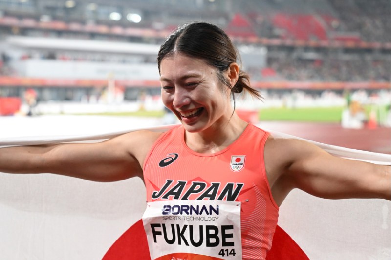 100mH福部真子が金メダル！支え受け、逆境乗り越え「自信をレースに出せた」／名古屋アジア大会
