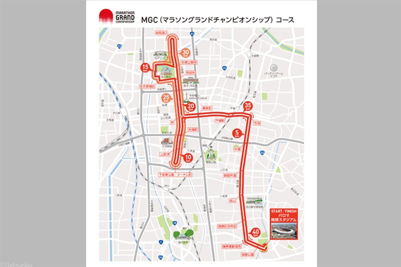 ロサンゼルス五輪マラソン代表懸けたMGCのコース発表!名古屋城、テレビ塔をめぐるコースに