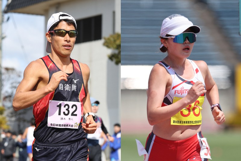 アジア大会マラソン競歩金メダリスト・勝木隼人「自己記録を一つの目安に」 初挑戦の柳井綾音「楽しみな気持ちで挑みたい」/高畠競歩